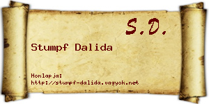 Stumpf Dalida névjegykártya